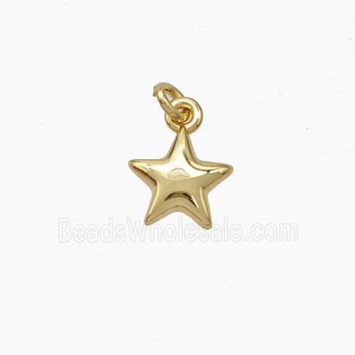 Copper Star Pendant Gold Plated