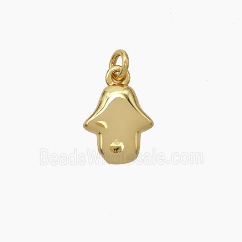 Copper Hand Pendant Gold Plated