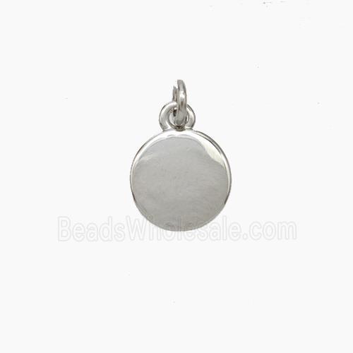 Copper Coin Pendant Platinum Plated