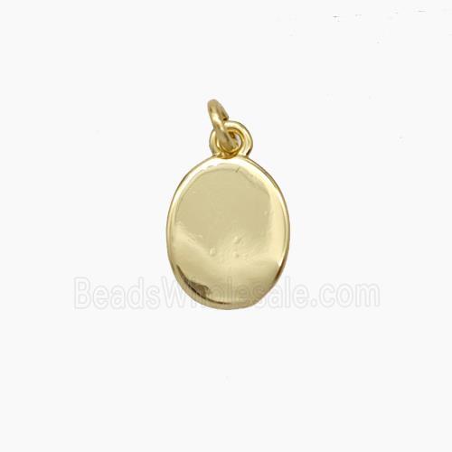Copper Oval Pendant Gold Plated