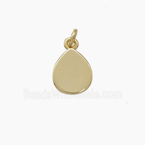 Copper Teardrop Pendant Gold Plated