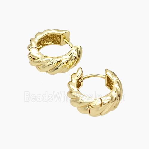 Copper Hoop Earrings Gold Plated