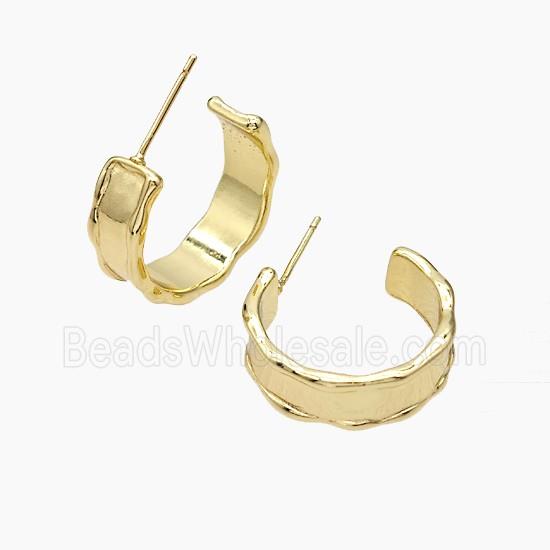 Copper Stud Earrings Gold Plated