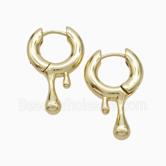 Copper Hoop Earrings Gold Plated