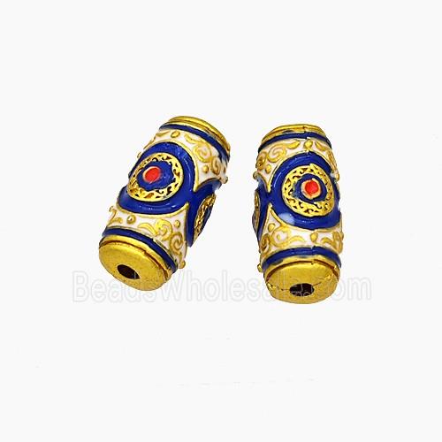 Copper Rice Beads Painted Gold Plated