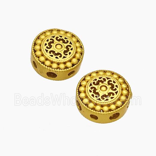 Copper Button Beads Gold Plated