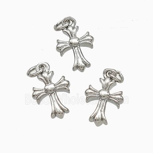 Copper Cross Pendant Platinum Plated
