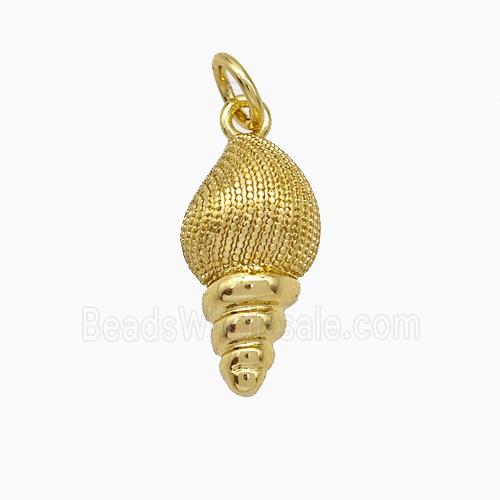Copper Nautilus Shell Pendant Gold Plated