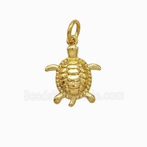 Copper Tortoise Pendant Gold Plated