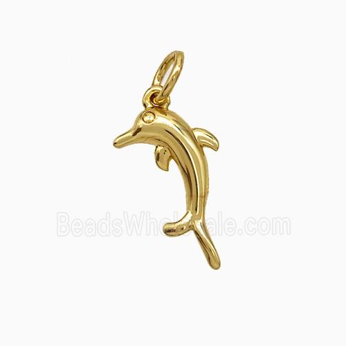 Copper Dolphin Pendant Gold Plated