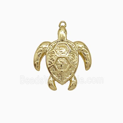 Copper Tortoise Pendant Gold Plated