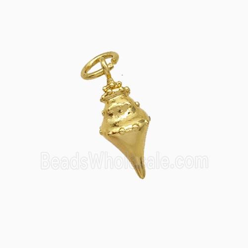 Copper Nautilus Shell Pendant Gold Plated