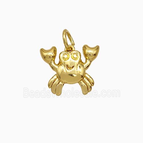 Copper Crab Pendant Gold Plated