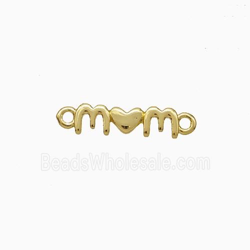 Copper Mom Connector Heart Gold Plated