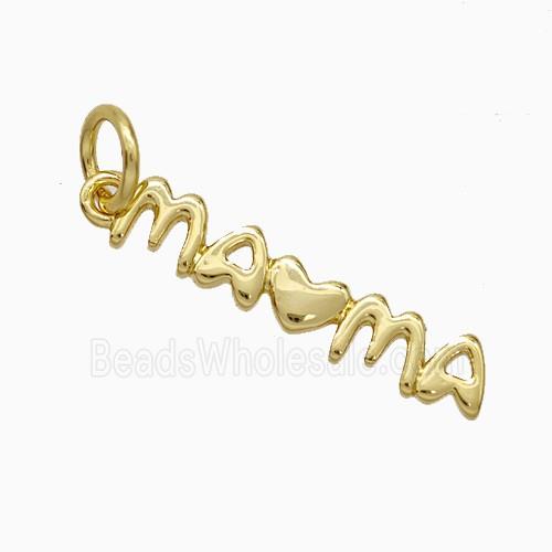 Copper Mama Pendant Heart Gold Plated