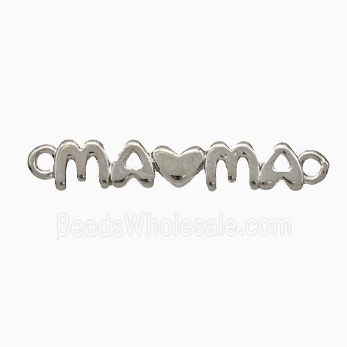 Copper Mama Connector Heart Platinum Plated