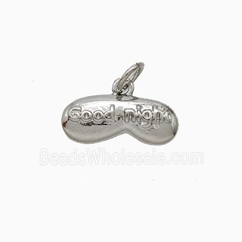 Copper Pillows Pendant Good Night Platinum Plated