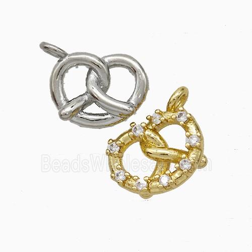 Copper Heart Pendant Pave Zirconia Mixed