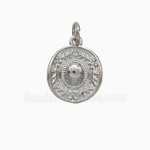 Copper Hats Pendant Platinum Plated