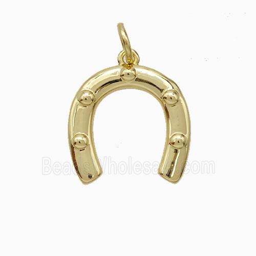 Copper Horseshoe Pendant Gold Plated
