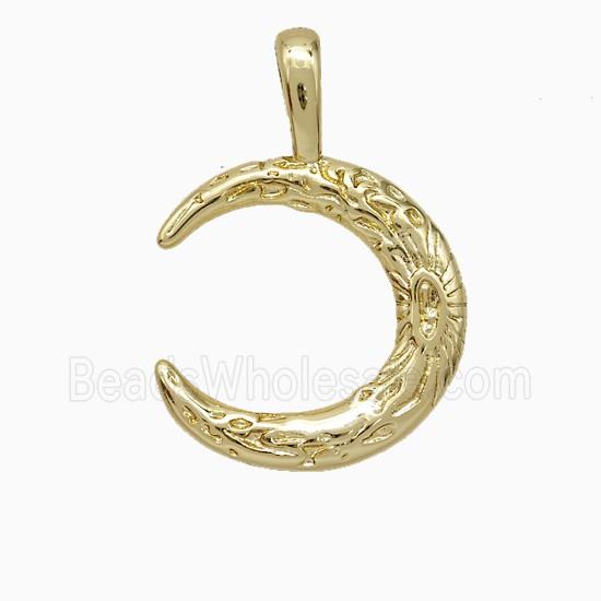 Copper Moom Pendant Gold Plated