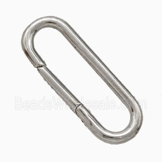 Copper Carabiner Clasp Platinum Plated
