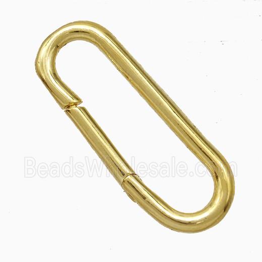 Copper Carabiner Clasp Gold Plated