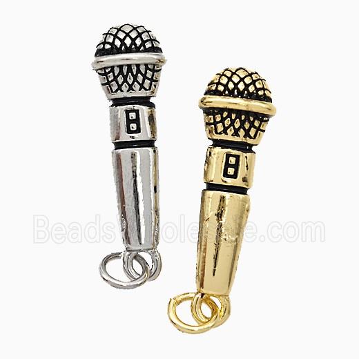 Microphone Charms Copper Pendant Mixed