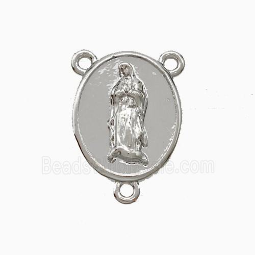 Copper Jesus Pendant 3loops Platinum Plated