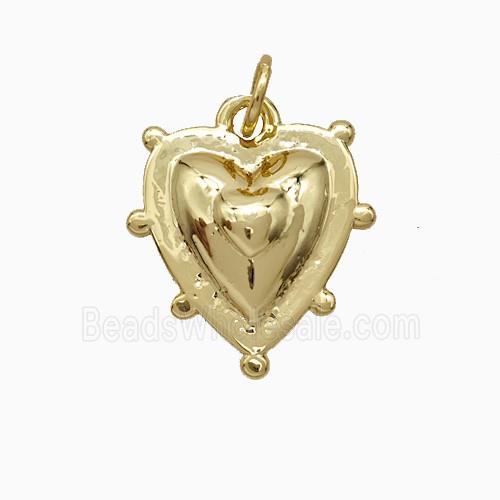 Copper Heart Pendant Gold Plated