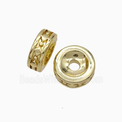 Copper Heishi Spacer Beads Gold Plated