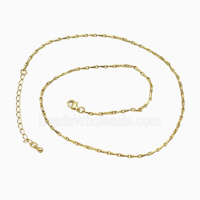 Copper Necklace Chain Gold Plated