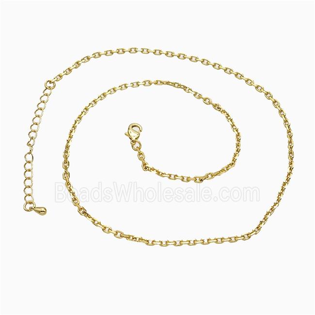 Copper Necklace Chain Gold Plated