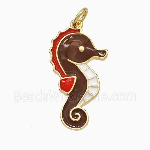 Copper Starfish Pendant Multicolor Enamel Gold Plated