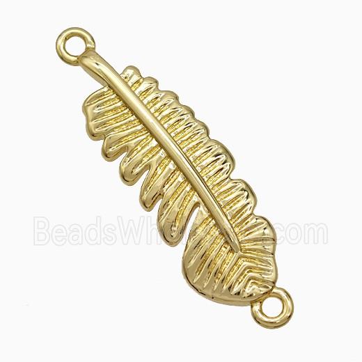Copper Feather Connector Gold Plated