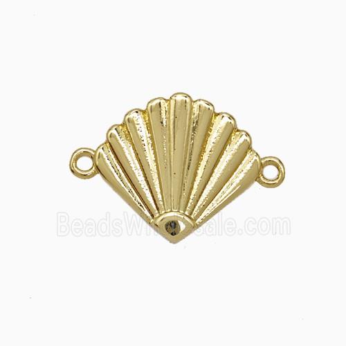 Copper Scallop Shell Connector Gold Plated