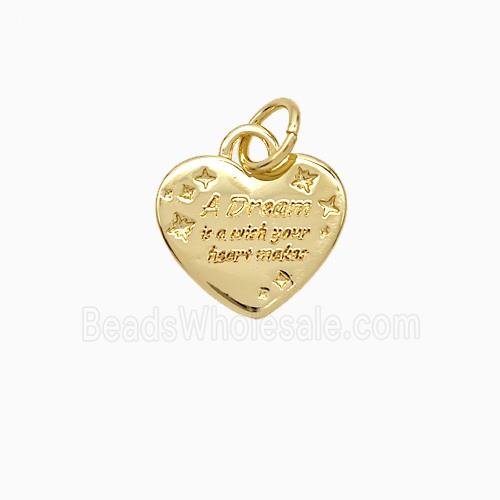 Copper Heart Pendant Dream Gold Plated