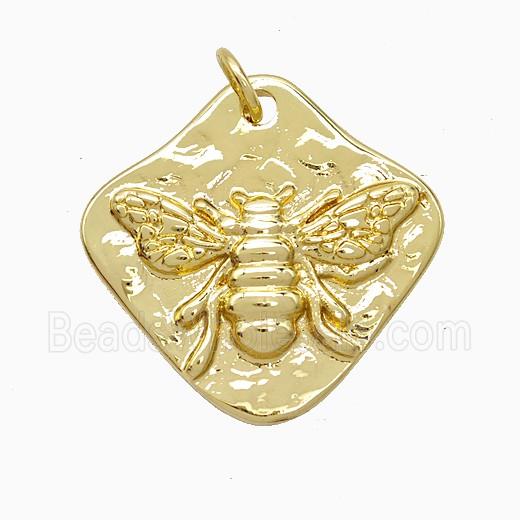 Copper Honeybee Pendnat Gold Plated