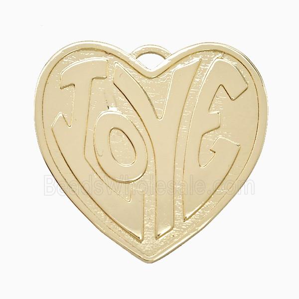 Copper Pendant Pave Zircon, Gold Plated
