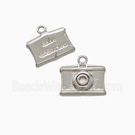Copper Camera Charms Pendant Platinum Plated