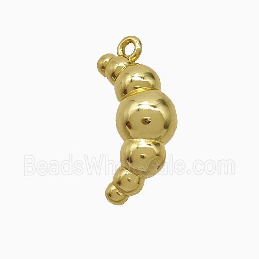 Copper Croissant Pendant Moon Gold Plated