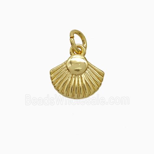 Copper Scallop Shell Pendant Gold Plated