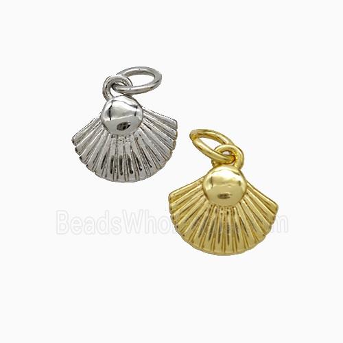 Copper Scallop Shell Pendant Mixed