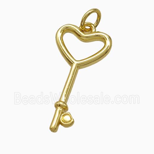 Copper Key Pendant Gold Plated