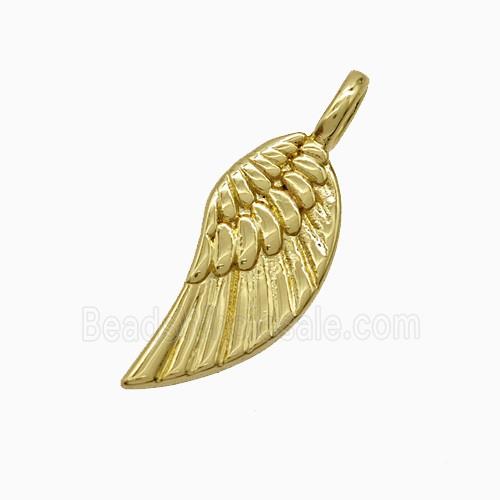 Copper Angel Wings Pendant Gold Plated