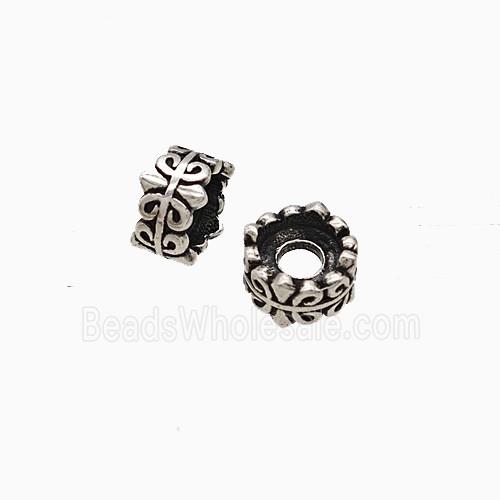 Alloy Bead, Tibetan Silver Plated