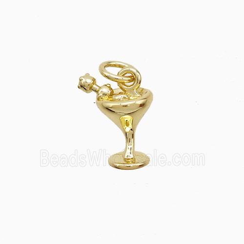 Copper Bead Pave Zircon, Gold Plated