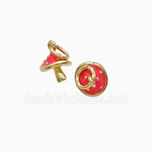 Copper Pendant Pave Zircon, Gold Plated