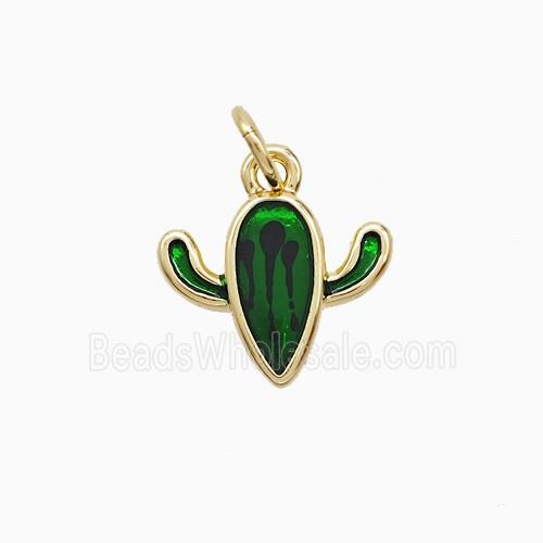 Copper Pendant Pave Zircon, Gold Plated