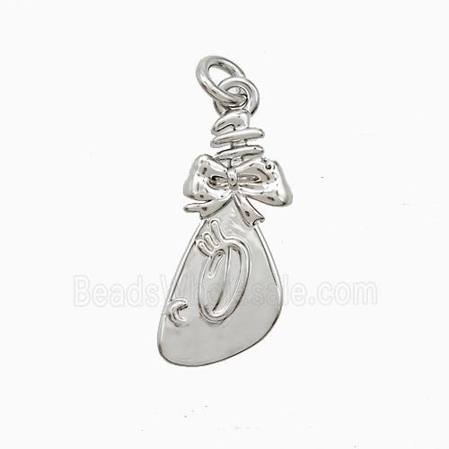 Copper Pendant Pave Zircon, Gold Plated